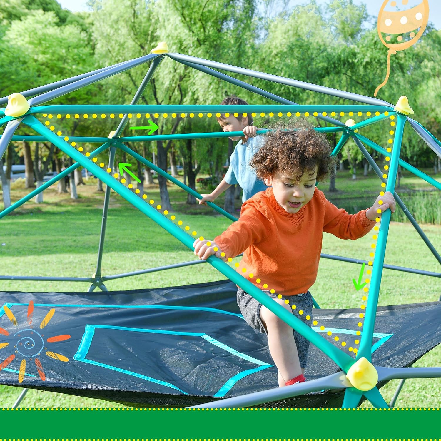Kopuła do wspinaczki o długośc – Kids Outdoor Climbing Dome recenzja i cena